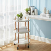 3 Tier Food Storage Kitchen Beverage Trolley White